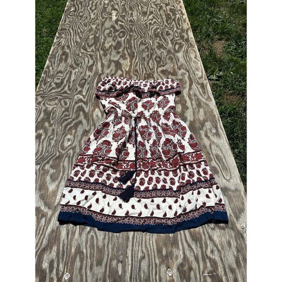 Mossimo Supply Co Womens‎ Dress Sz Xs Strapless Dress Boho Indie Summer Spring - Picture 6 of 9